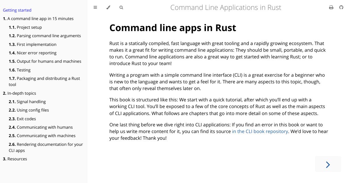 Rust CLI Book cover image